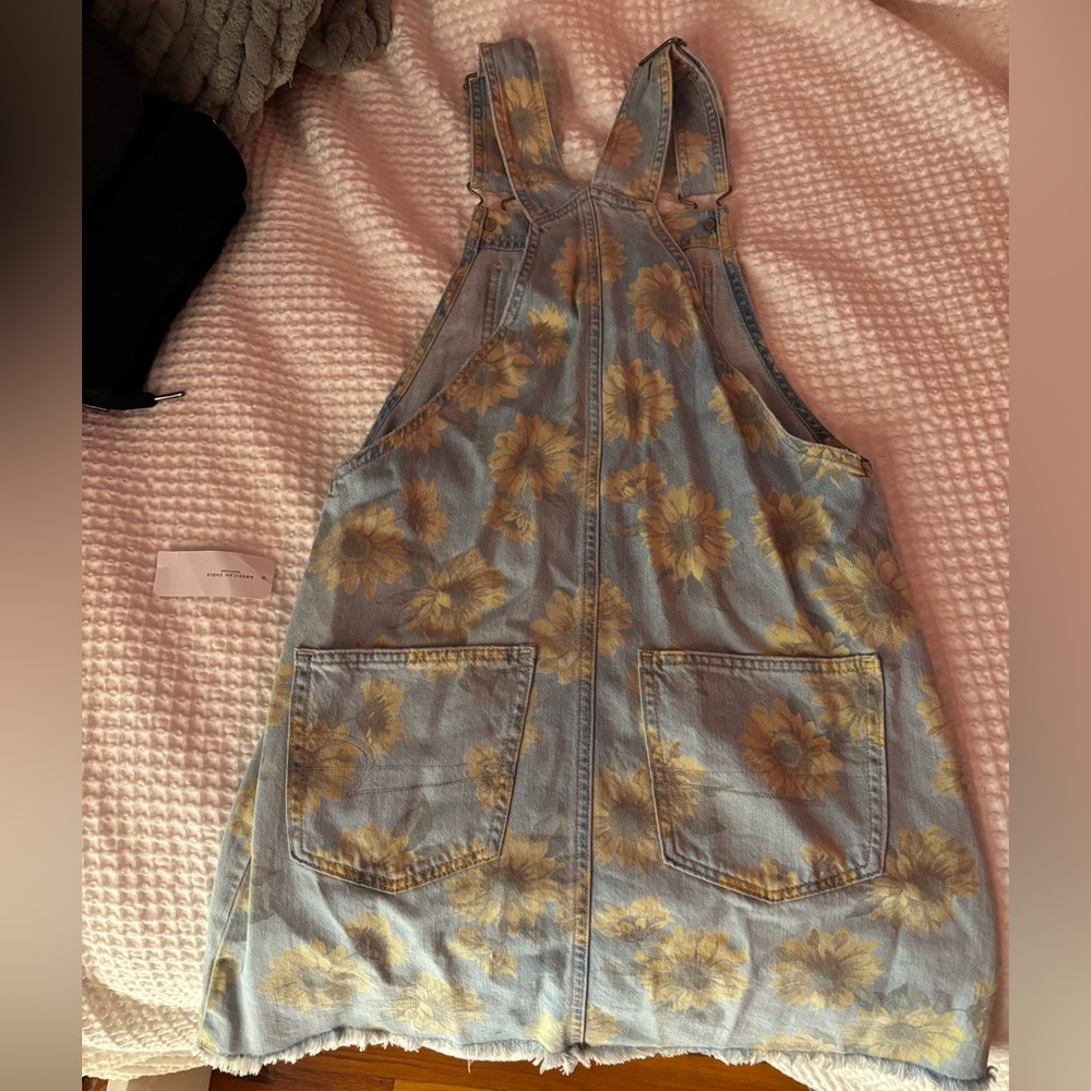 BNWT american eagle sunflower overall skirt sizes xs - Picture 3 of 5